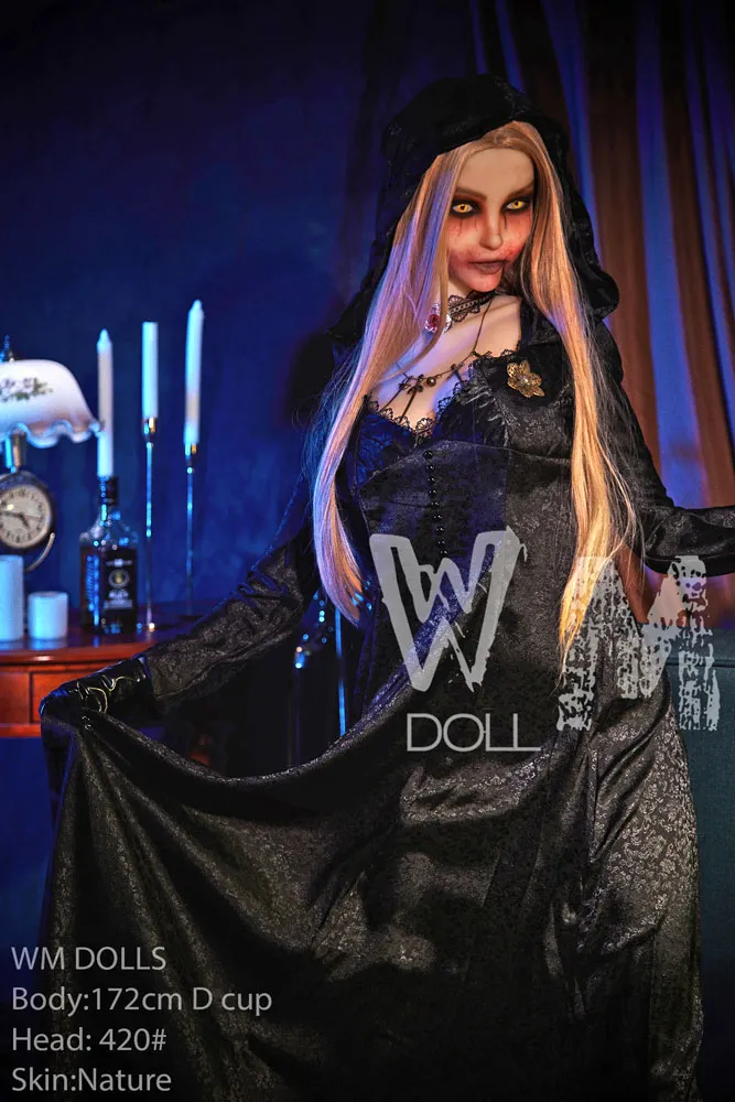 WM DOLL 172CM/5FT8 TPE SEX DOLL D-CUP #420 HALLOWEEN 223 WM TPE SEX DOLL 172D 420 20