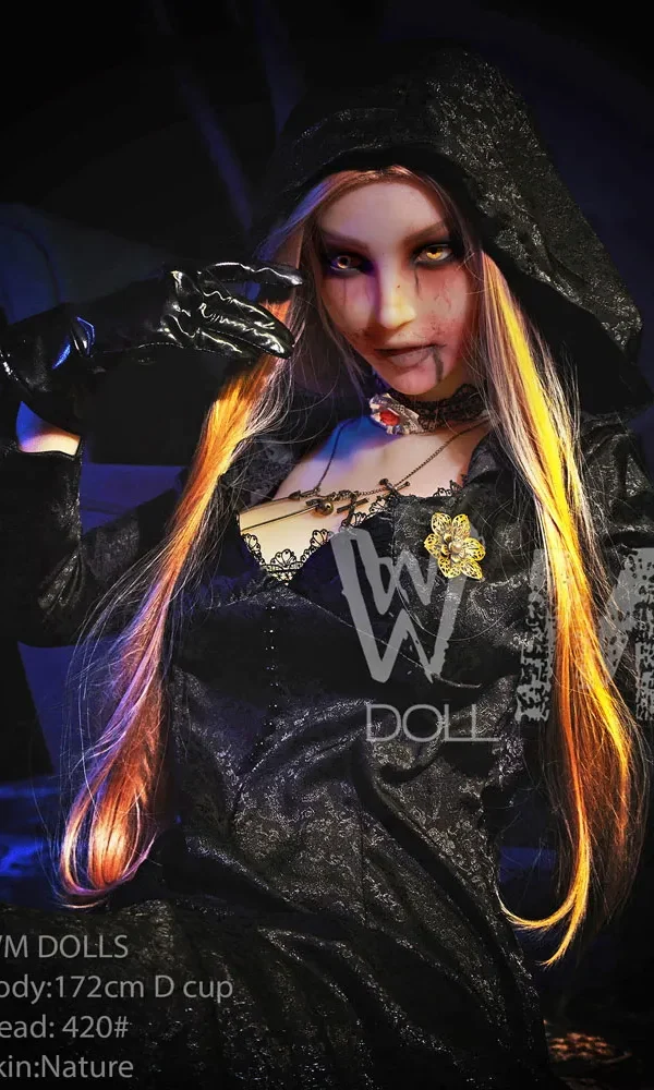 WM DOLL 172CM/5FT8 TPE SEX DOLL D-CUP #420 HALLOWEEN