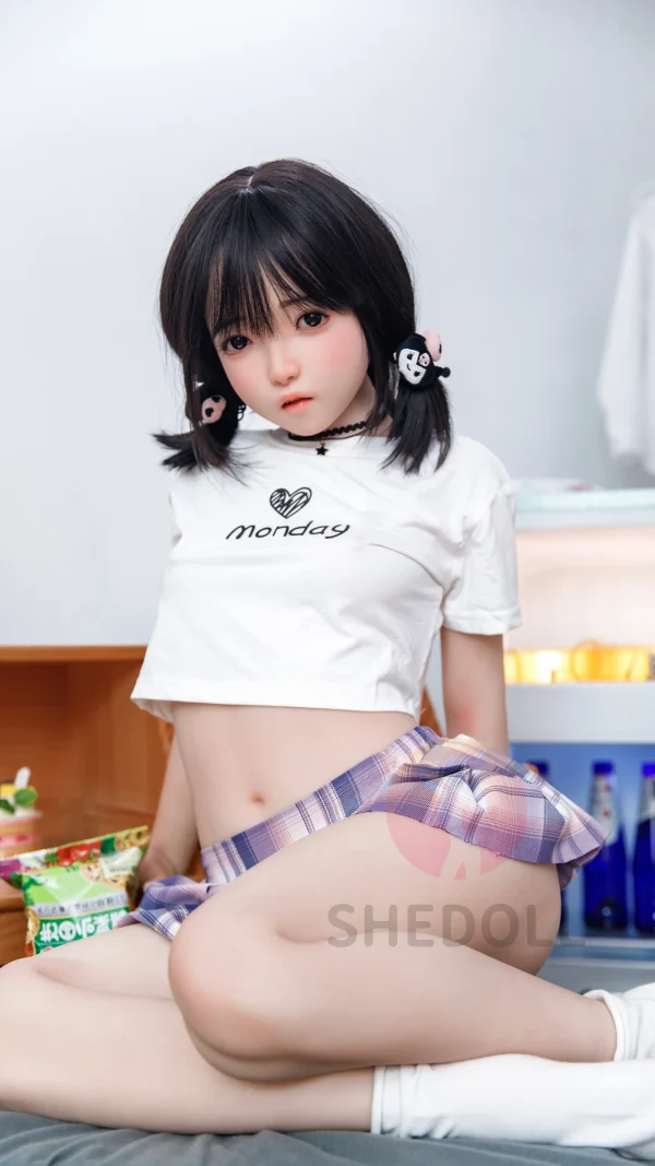 SHE DOLL LUOXIAOYI 140CM/4FT8 A-CUP SILICONE HEAD SEX DOLL