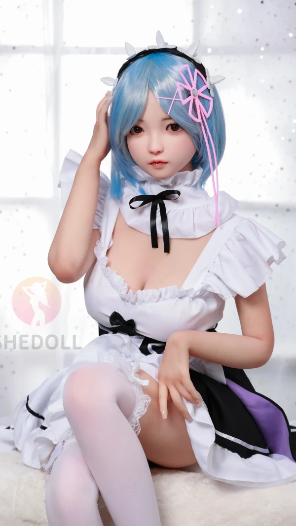 SHE DOLL LUOXIAOXI 148CM/4FT10 D-CUP SILICONE HEAD SEX DOLL