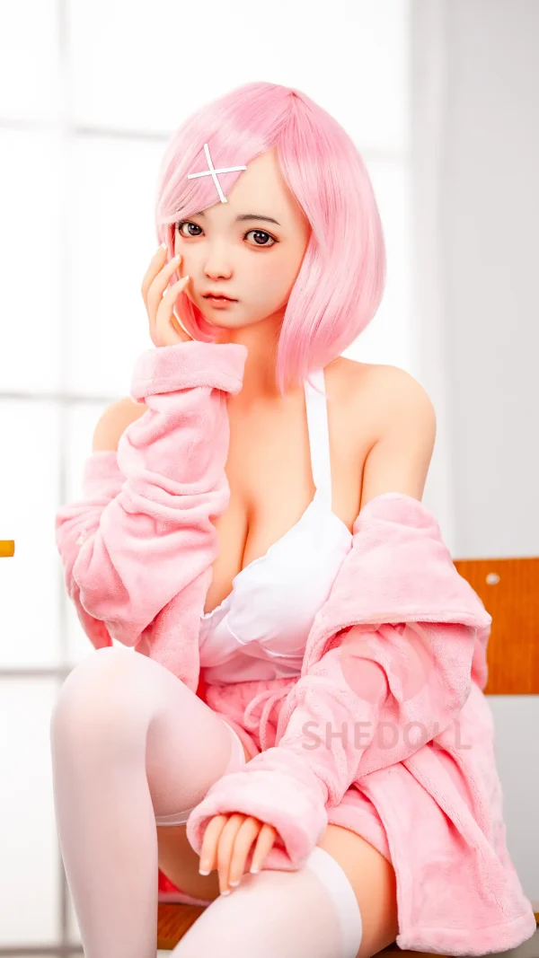 SHE DOLL LUOXIAOXI 148CM/4FT10 D-CUP SILICONE HEAD SEX DOLL